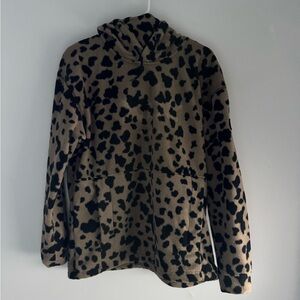 DOPE SNOW Black and Brown Leopard Print Hoodie